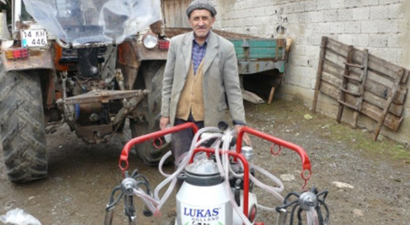 Köylülere süt sağma desteği