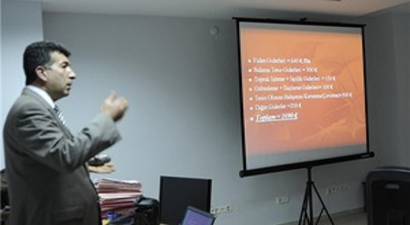 Çiftçilere kiraz üreticiliği anlatıldı