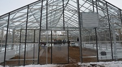 Kar Şehri Erzurum`a Camdan Sera