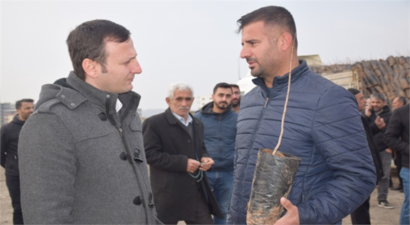 Kozluk`ta Çiftçilere Yüzde 70 Yibe Destekli 35 Bin Fıstık Fidanı Dağıtıldı