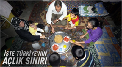 İŞTE TÜRKİYE`NİN AÇLIK SINIRI