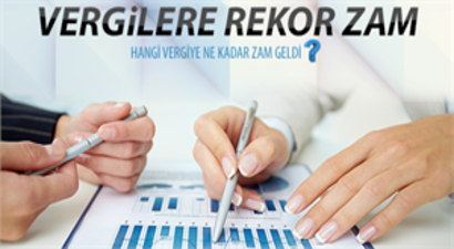 Vergilere rekor zam
