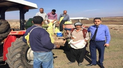Kilis`te Meralara İlkbahar Gübresi Atıldı
