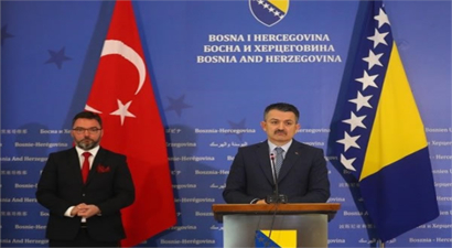 BAKAN PAKDEMİRLİ BOSNA HERSEK BASIN TOPLANTISINA KATILDI