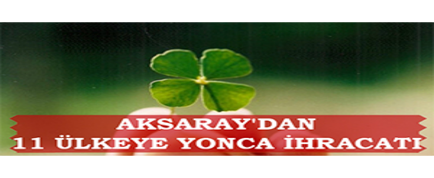 Aksaray`dan 11 Ülkeye Yonca İhracatı