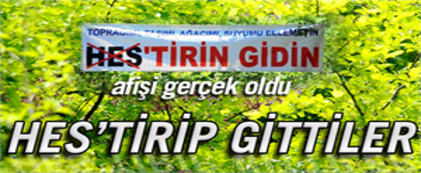 Ahmetler köyü HES projesi durduruldu
