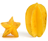 YILDIZ MEYVESİ Ülkemize Güneydoğu Asya dan geliyor Tıpkı muz gibi yeşilken toplanan bu meyve buralara ulaşana kadar sararıyor elma armut limon arası karışık bir tat alıyor