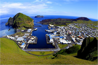 Vestmannaeyjar İzlanda Hala aktif bir volkan dağının eteklerinde bulunan kasabanın sınırlarında hala sınıflandırılmamış 150 bitki çeşidi ve milyonlarca kuş cinsi vardır