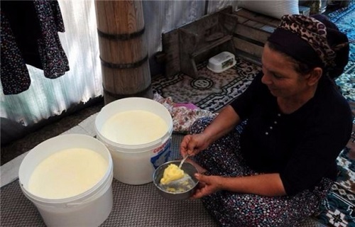Savrun bin bir zahmetle elde edilen tereyağını 25 çökeleği ise 7 liradan satarak aile ekonomilerini katkıda bulunduklarını sözlerine ekledi