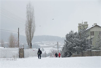 Sarıkamış beyaza büründü