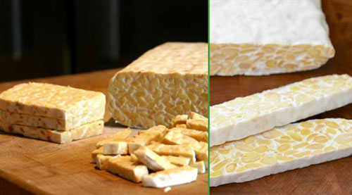 Tempeh Protein Porsiyon başına 15 gr Fermente edilmiş soya fasulyesinden elde edilen ve Güney Asya mutfağına ait olan tempeh vegan ve vejetaryenler arasında oldukça yaygın bir şekilde tüketilir Çeşitli baharatlarla istediğiniz lezzeti verebildiğiniz tempehi yeşil fasulye ve tatlı patatesle birleştirerek değişik ve proteini bol bir öğün yaratabilirsiniz KAYNAK yemek com http yemek com protein besinleri VuAwofsVjIU