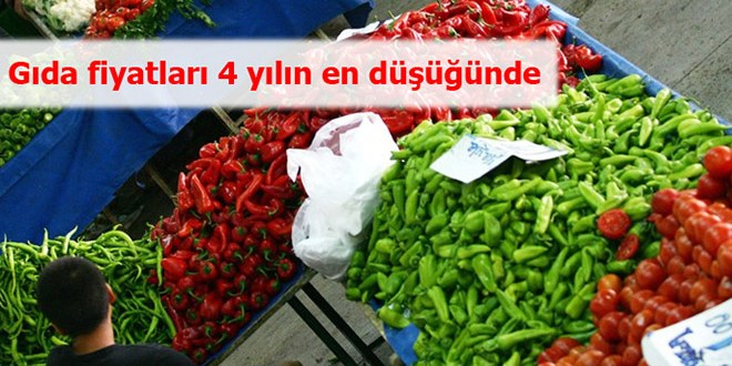 Gıda fiyatları 4 yılın en düşüğünde