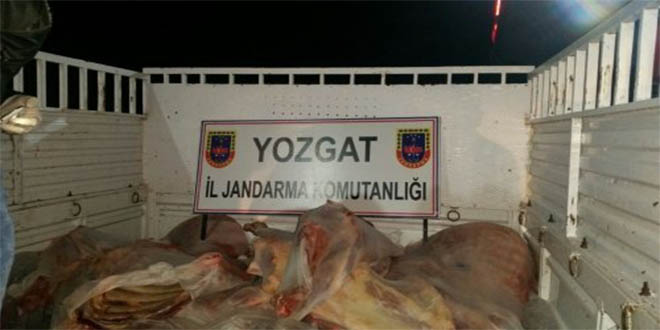 Yozgat ta 500 Kilo Kaçak Et Ele Geçirildi