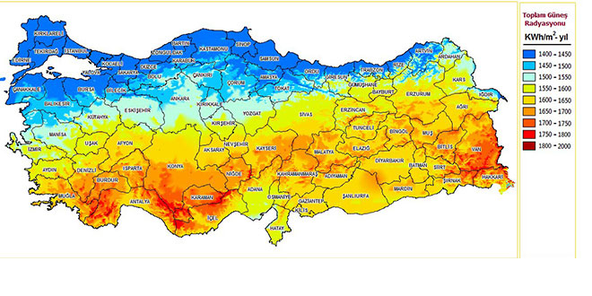 Türkiye nin Güneş Enerjisi Potansiyeli