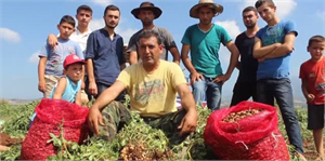 Başından aşağı bir kova yerfıstığı dökerek meydan okudular