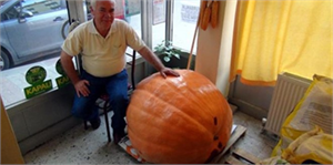 Edirne de 200 Kiloluk Bal Kabağı Yetiştirdi