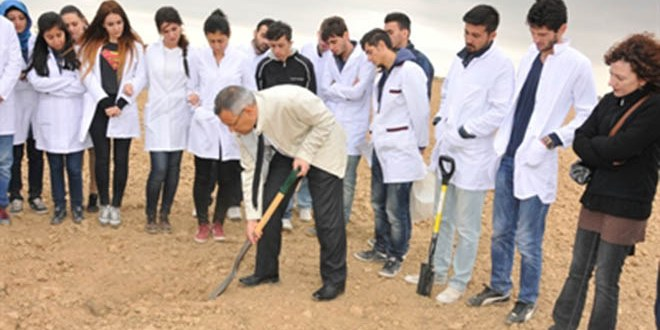 Sü Ziraat Fakültesi Öğrencileri Tarlada Uygulamalı Eğitim Yapıyor