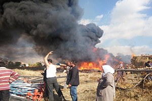 Yangın Tarım Aletlerine Zarar Verdi