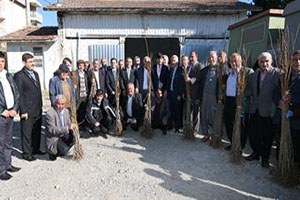 Çiftçilere Kiraz Japon Eriği ve Alıç Fidanı Dağıtıldı