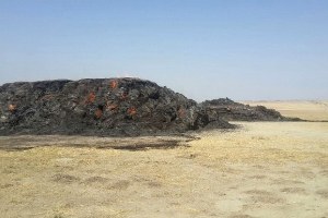 Kulu da 150 Bin Liralık Saman Kül Oldu