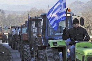 Yunanistan da Çiftçi Eylemi