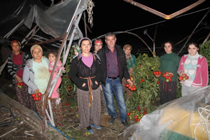 Muğla da Hortum Seraları Yıktı