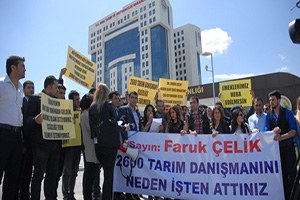 Bakanlık Önünde Tarım Protestosu