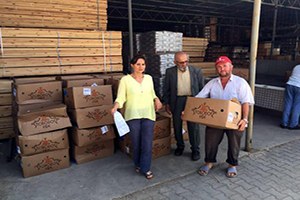 Çiftçilere Çilekli Destek