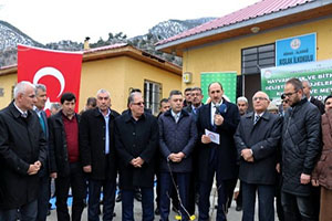 Aladağ da kıl keçisi ceviz ve elma fidanı dağıtıldı