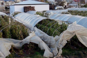 Kuvvetli Fırtına Seraları Vurdu