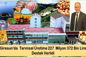 Tarımsal Üretime 227 Milyon 372 Bin Lira Destek