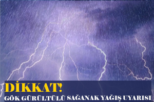 Gök Gürültülü Sağanak Yağış Uyarısı