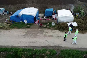 Tarım İşçilerinin Çadırları Koronavirüse Karşı Dezenfekte Edildi