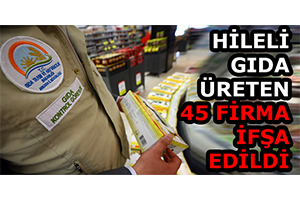 Hileli Gıda Üreten 45 Firma İfşa Edildi