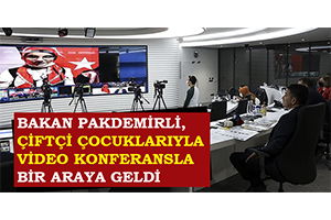 Bakan Pakdemirli Çiftçi Çocuklarıyla Video Konferansla Bir Araya Geldi