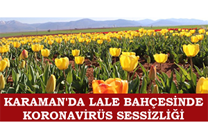 Karaman da Lale Bahçesinde Koronavirüs Sessizliği