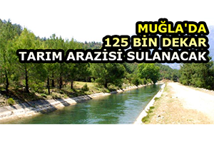 Muğla da 125 Bin Dekar Tarım Arazisi Sulanacak
