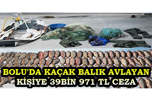 Bolu`da Kaçak Balık Avlayan Kişiye İkinci Para Cezası