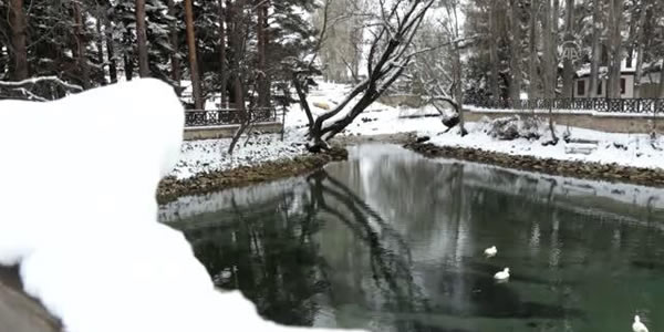 TARIM ANITI KAR YAĞIŞIYLA BEYAZA BÜRÜNDÜ