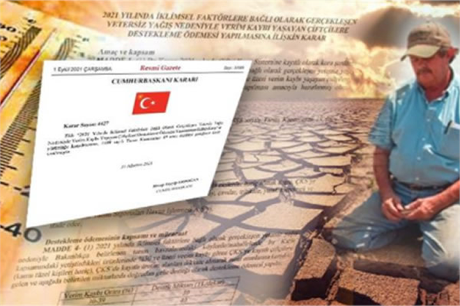 KURAKLIKTAN ZARAR GÖREN ÇİFTÇİYE DESTEK ÖDEMESİ