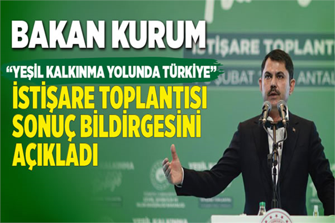 Yeşil Kalkınma Yolunda Türkiye İstişare Toplantısı