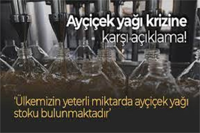 Tarım Ve Orman Bakanı Kirişci Ülkemizin Yeterli Miktarda Ayçiçek Yağı Stoku Bulunmaktadır