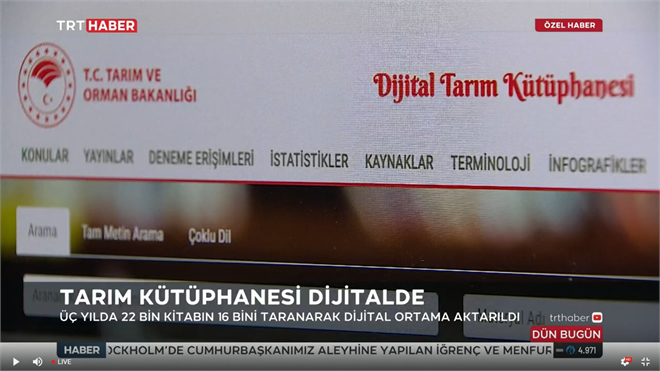 TARIM VE ORMAN BAKANLIĞI NIN DİJİTAL KÜTÜPHANESİ 25 BİN ÜYE SAYISINA ULAŞTI