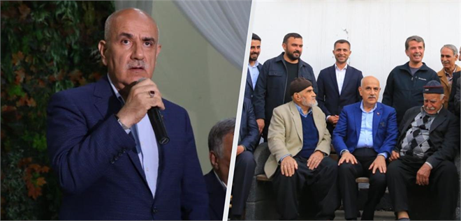 BAKAN KİRİŞCİ KAHRAMANMARAŞ TA ÇİFTÇİLER MUHTARLAR VE STK TEMSİLCİLERİYLE BULUŞTU