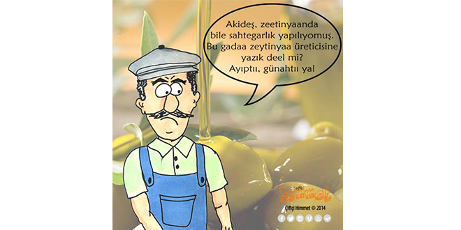 Akideş zeetinyaanda bile sahtegarlık yapılıyomuş Bu gadaa zeytinyaa üreticisine yazık deel mi Ayıptıı günahtıı ya