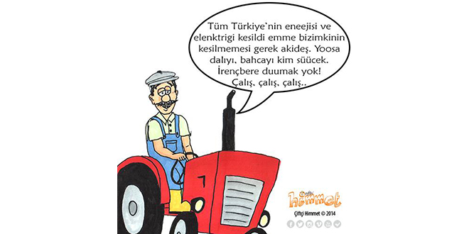 Tüm Türkiye nin eneejisi ve elenktrigi kesildi emme bizimkinin kesilmemesi gerek akideş Yoosa dalıyı bahcayı kim süücek İrençbere duumak yok Çalış çalış çalış