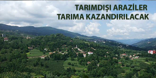TARIM DIŞI ARAZİLER TARIMA KAZANDIRILIYOR