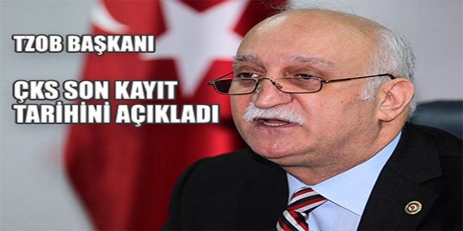 TZOB Başkanı ÇKS son kayıt tarihini açıkladı