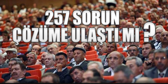 257 sorun çözüme ulaştımı