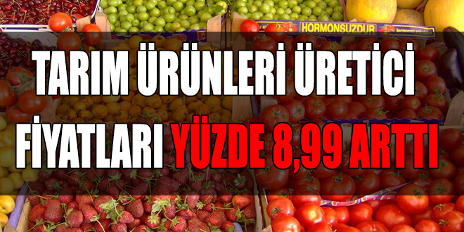 Tarım Ürünleri Üretici Fiyatları Yüzde 8 99 Arttı